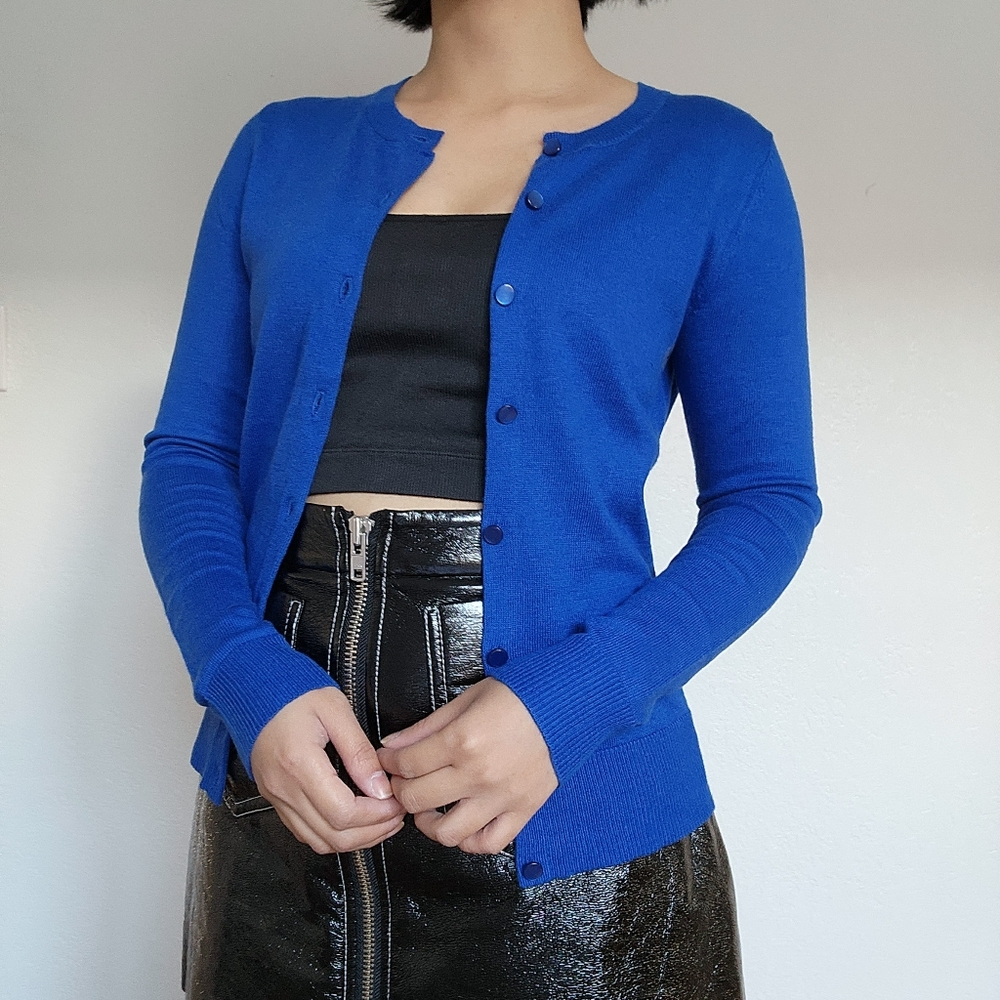 NY&Com blue cardigan Size XS New
